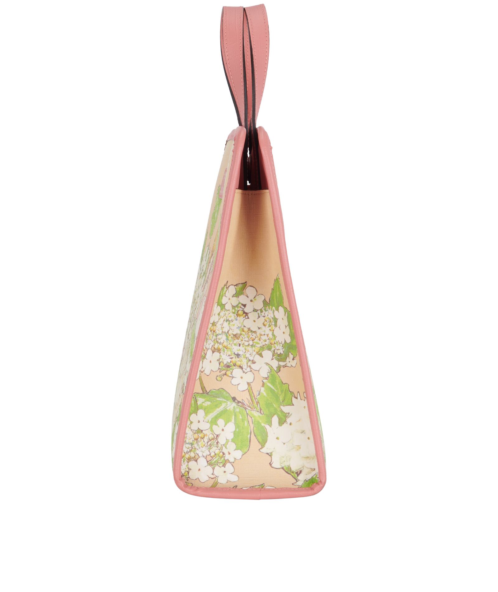 Fairy Print Tote, &pound;450, Handbags, Cream/Pink, Canvas, Bottom view